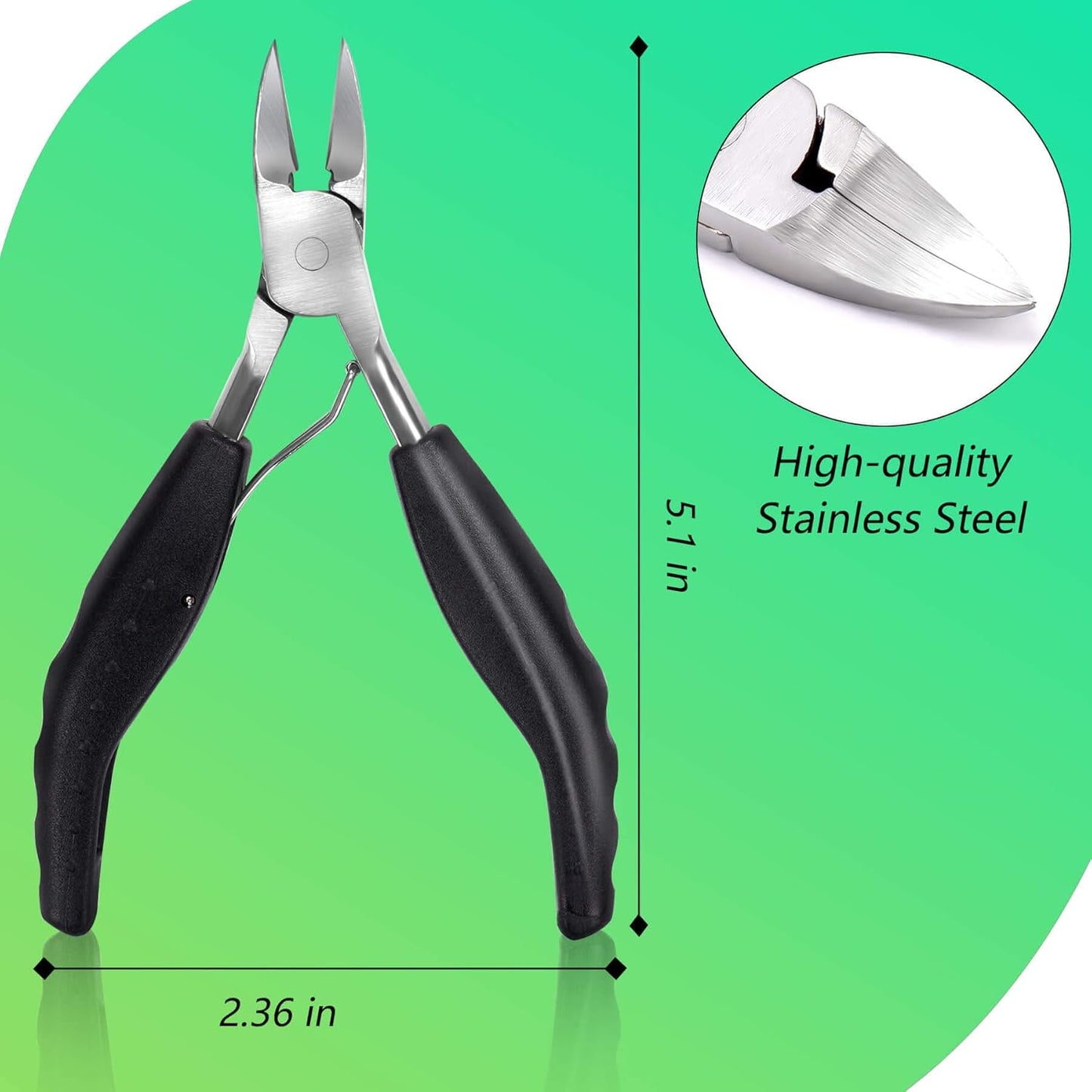 Heavy Duty Ingrown Toenail Clippers, Professional Toenails Trimmer, Podiatrist Toe Nail Clippers for Thick Nail & Ingrown Toenails, Sharp Curved Blade, Pedicure Tools.