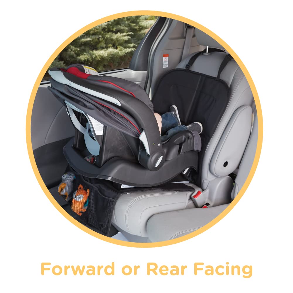 Nuby Deluxe Car Seat Protector, Black Mat for use Under Child's Car Seat