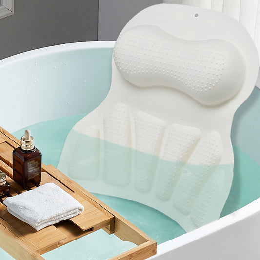Tiktiger Bath Pillows for Tub Head Neck and Back Support,Relaxing Ergonomic Silicone Bath Pillow with Multiple Non-Slip Suction Cups,Luxury Bathtub Pillow Bath Accessories Spa Gifts for Women Mom