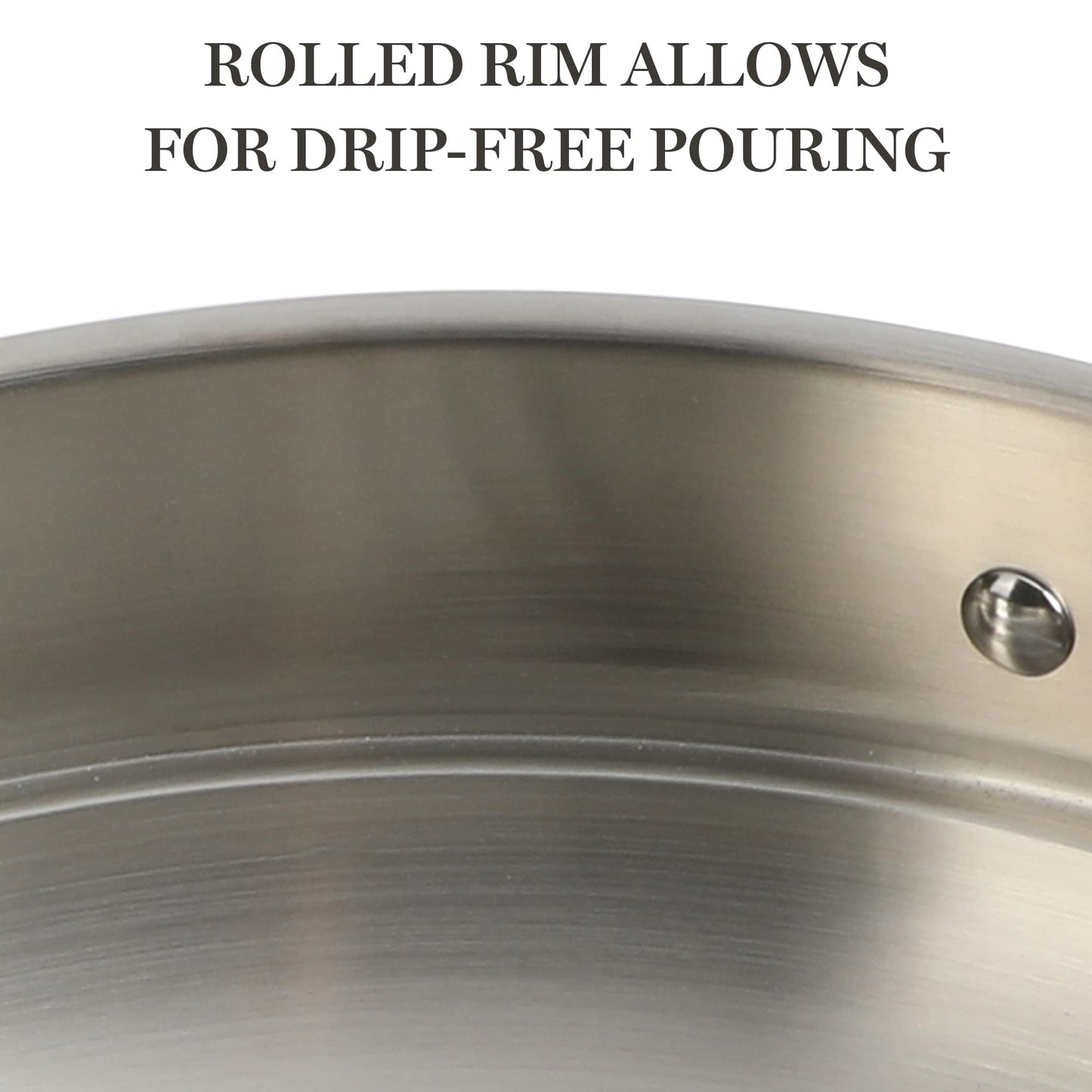 Martha Stewart Castelle 10 Piece 18/8 Stainless Steel Induction Safe Pots and Pans Non-Toxic Triply Bottom Kitchen Cookware Set