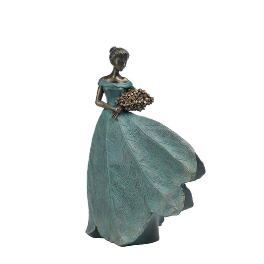 Guichifun Fairy Statue Collection Home Decoration - Leaf Angel Girls Resin Modern Table Decor for Living Room Office Sculpture Decor for Women Indoor Rustic Figurines Gift 5 x 3 x 7.5 Inch