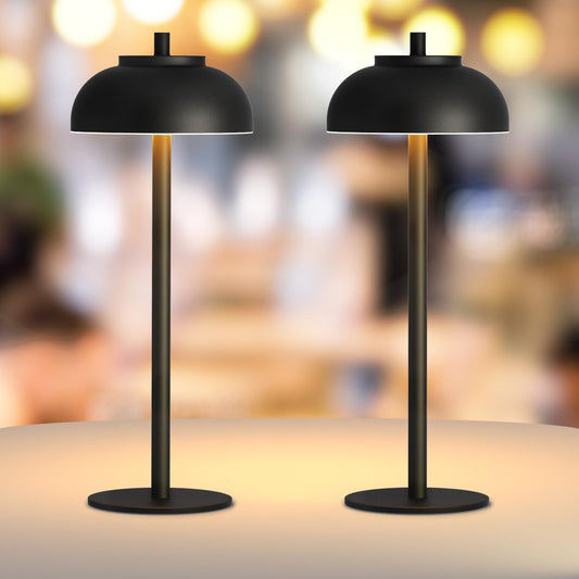 Moragin 2 Pack Led Cordless Table Lamps Rechargeable,Table Lights Battery Operated-IP65 Waterproof-for Outdoor Patio/Restaurants/Home/Dinner/Table Lighting-Touch Control & Dimmable