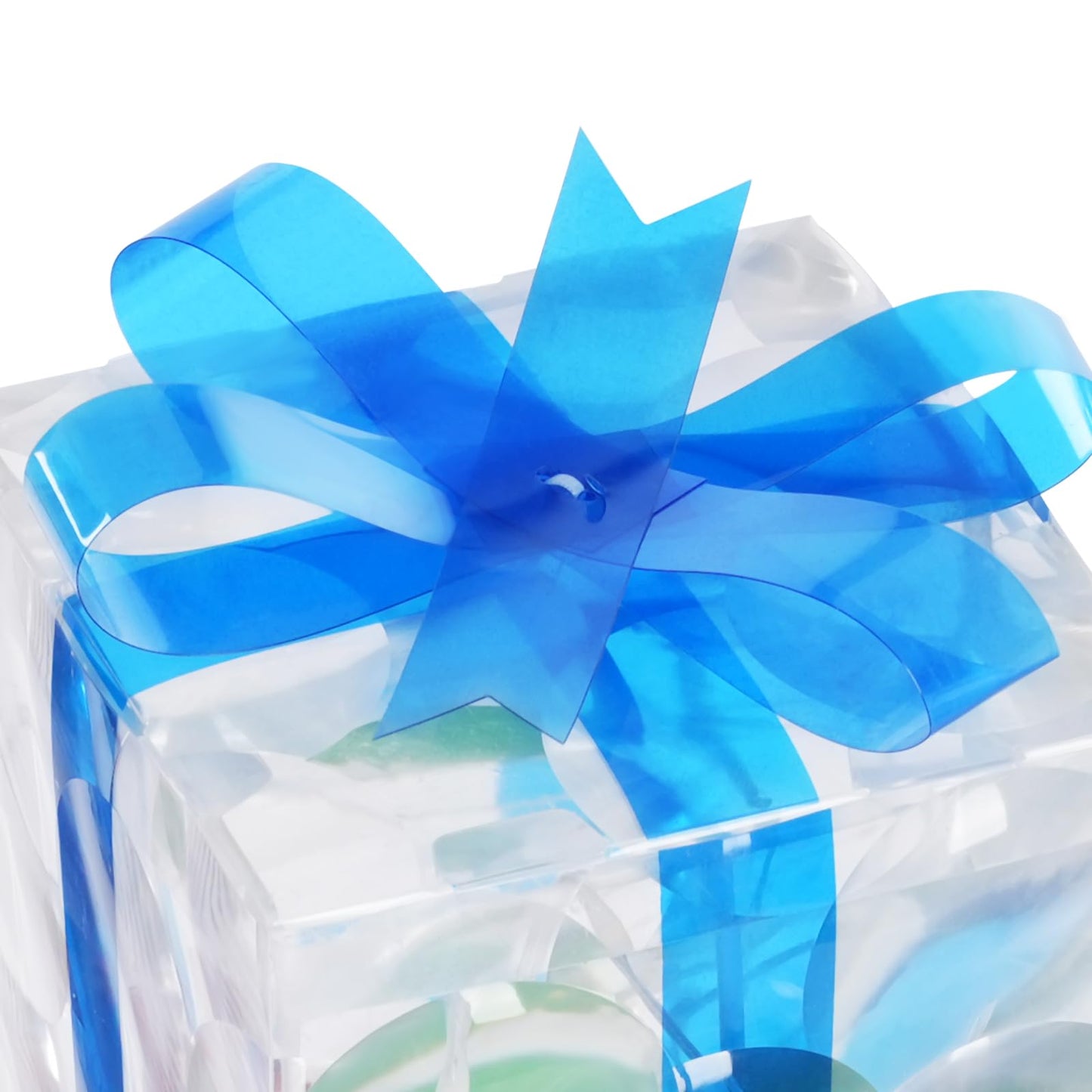 Set of 3 Christmas Lighted Gift Boxes Pre-Lit 60 LED Lights with Switch Outdoor Present Decorations Gift Box Ornament for Christmas Decorations