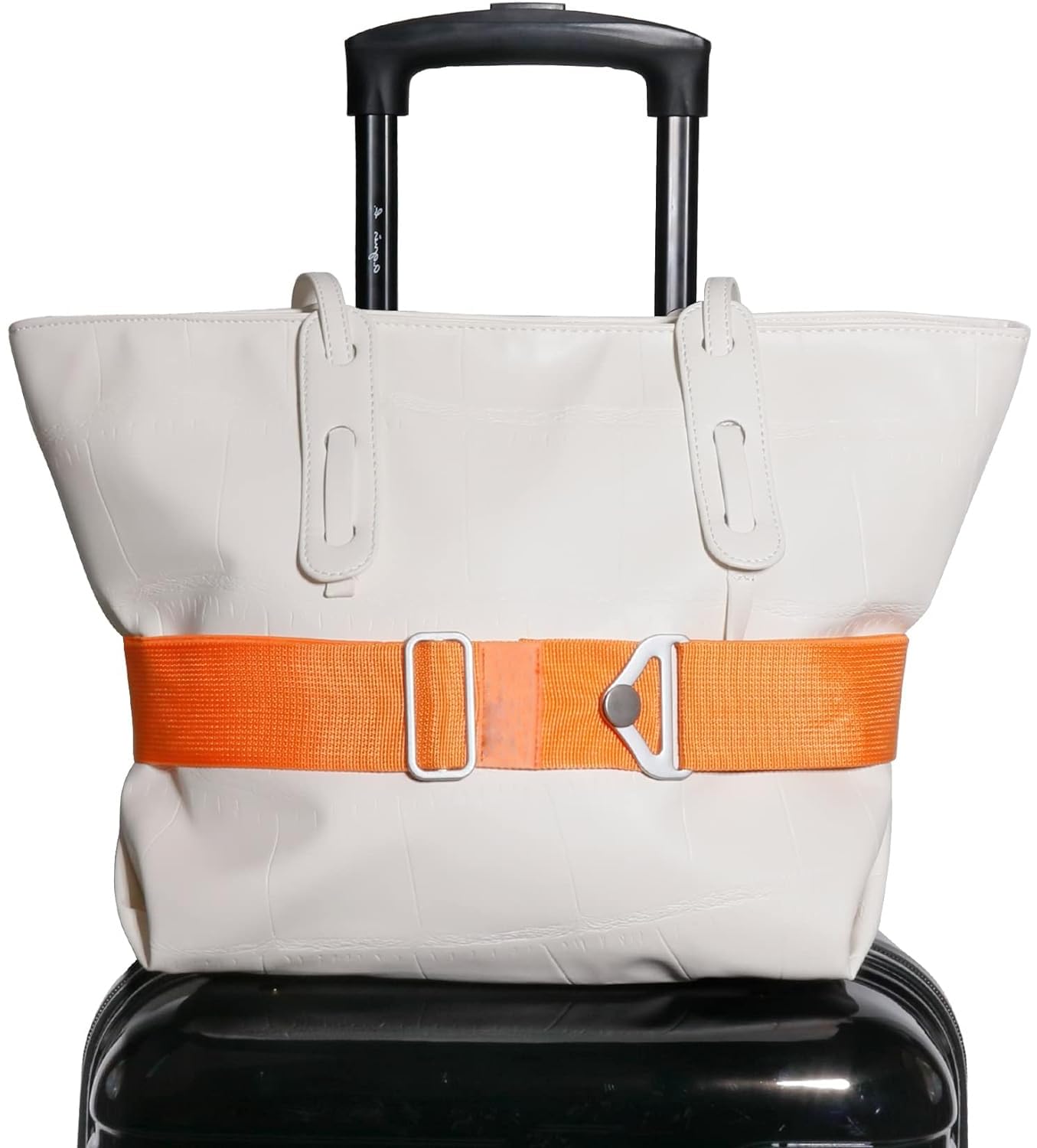 TOOVREN 2-in-1 Travel Belt for Luggage Straps Add a Bag Bungees Suitcase Luggage Strap Over Handle Suitcases Belt for Carry On Bag Adjustable Backpack Attachment Airport Travel Accessories Rose