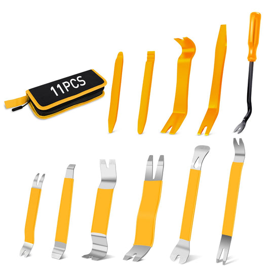 GOOACC 5PCS Auto Trim Removal Tool Kit No-Scratch Pry Tool Kit for Car Door Clip Panel & Audio Dashboard Dismantle -5PCS