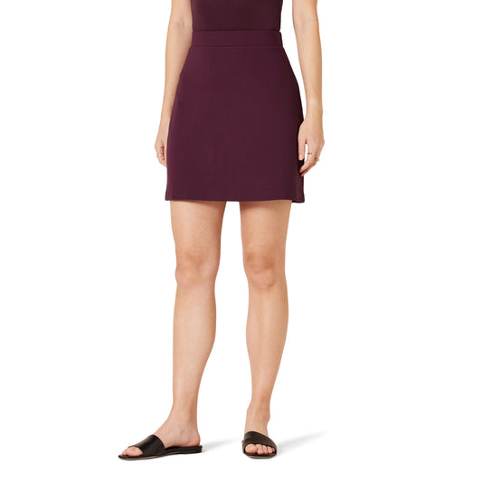 Amazon Essentials Women's Ponte Pull-On Mini Length A-Line Skirt