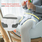 Prince Lionheart Squish Booster Seat, Gray, 3-Point Harness Dual-Strap System, Easy to Wipe Clean, Lightweight