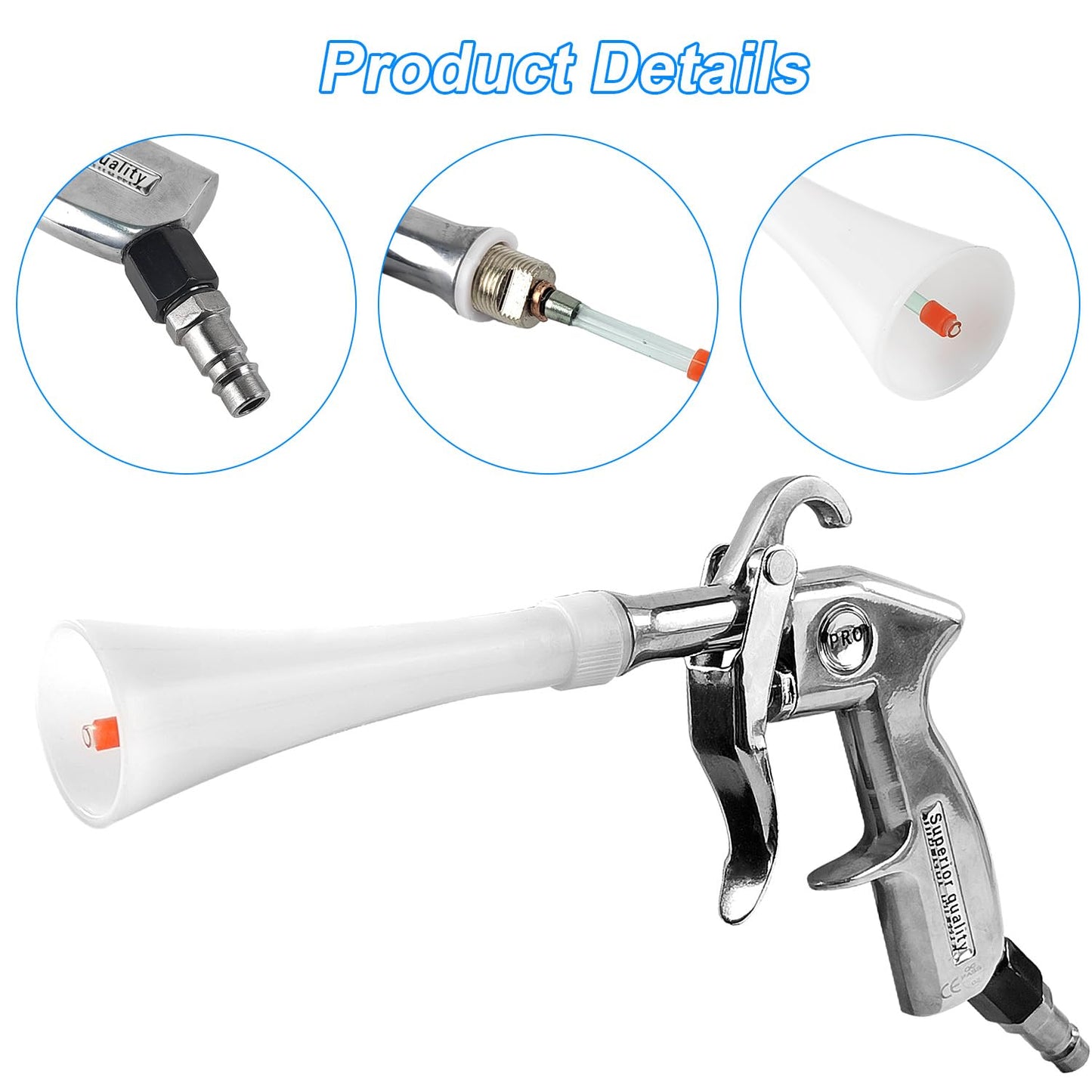 QZQUFJ Air Compressor for Car Detailing Detailing Tool, High Pressure Air Gun Dry Cleaning Tool Kit, Air Gun, Car Clean Gun, Cleaning Gun, for Car Dry Cleaning