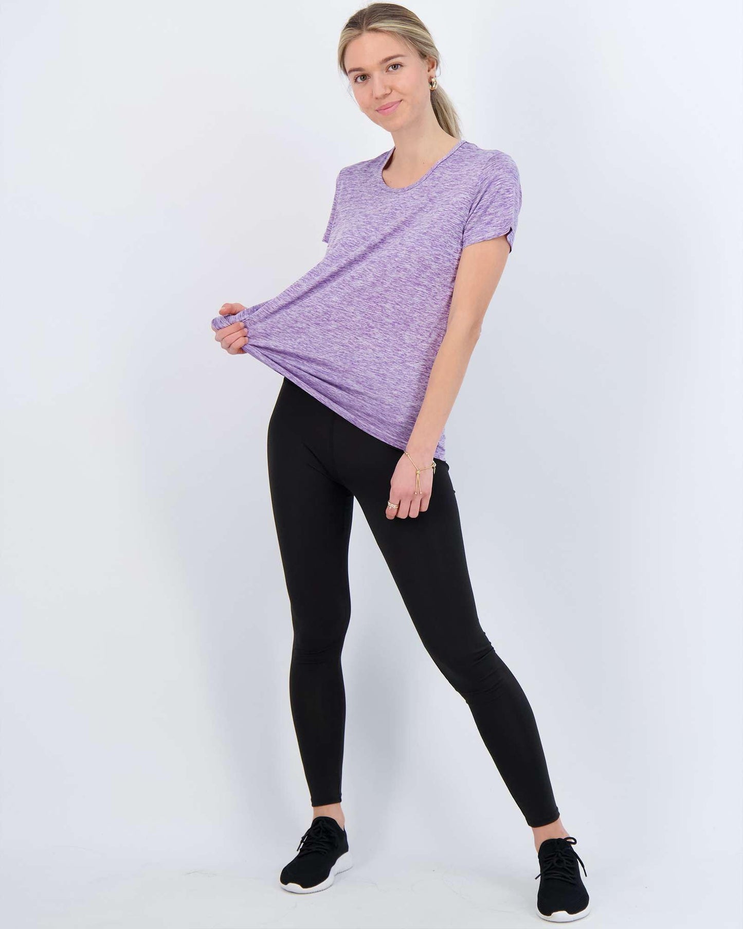 Real Essentials Womens Quick Dry Fit Dri Fit Active Wear Yoga Workout Athletic Tops Running Gym Exercise Ladies Short Sleeve Crew Scoop Neck Moisture Wicking Tees T-Shirt, Set 7, XL, Pack of 5