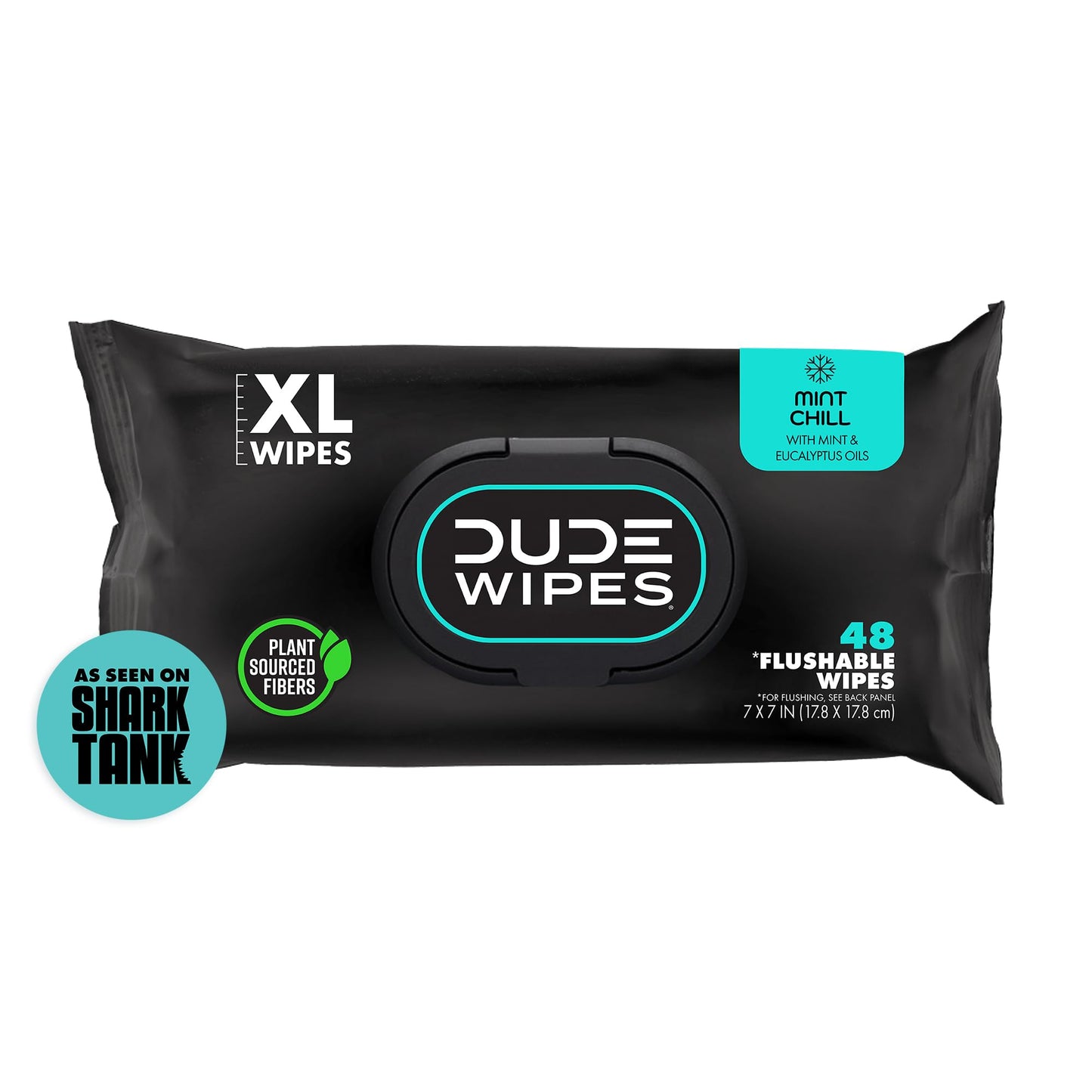 DUDE Wipes Flushable Wipes - 1 Pack, 48 Wipes - Unscented Extra-Large Wet Wipes with Vitamin-E & Aloe for at-Home Use - Septic and Sewer Safe