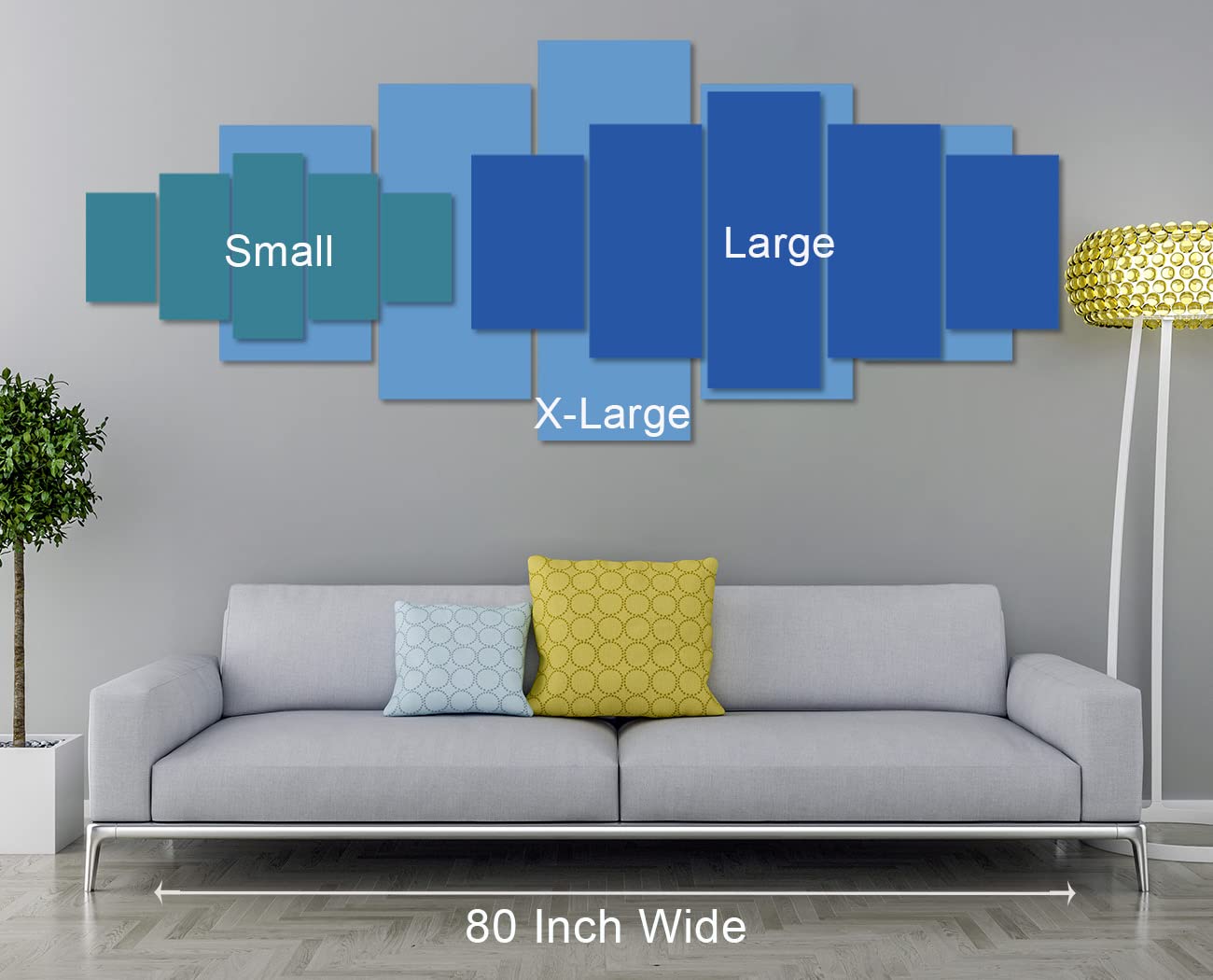 Biufo Seascape Wall Art Canvas Prints Sunrise at Sea Painting Picture Beach Ocean Artwork for Office Bedroom Living Room Wall Decor (Large)