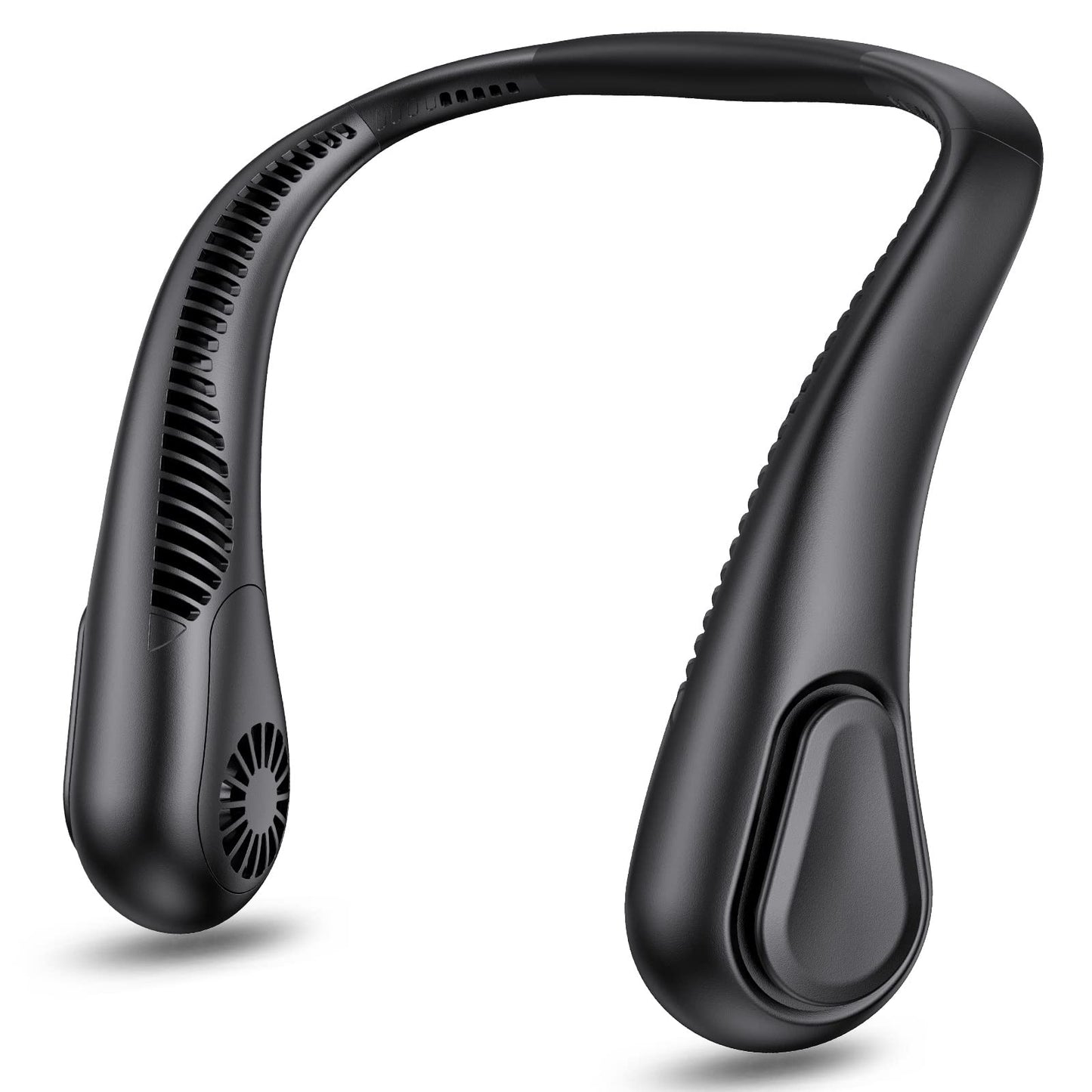 AMACOOL Bladeless Neck Fan Portable Personal Fan 5000mAh Rechargeable Battery Operated Wearable Fan for Women Men Outdoor Sport Travel Patio Garden Work Home Kitchen(Black)