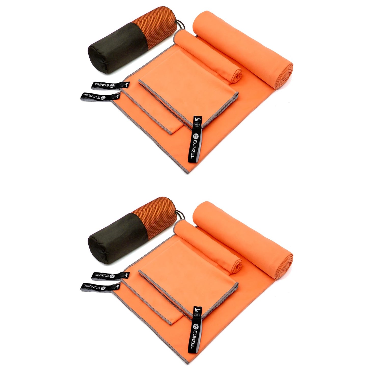 Eunzel Quick Dry Camping Towel, Microfiber Travel Towel 3 Size at 1 Pack,Fast Drying Towel Set for Camping, Beach, Gym, Sports, Yoga & Swimming Pool, Army Green