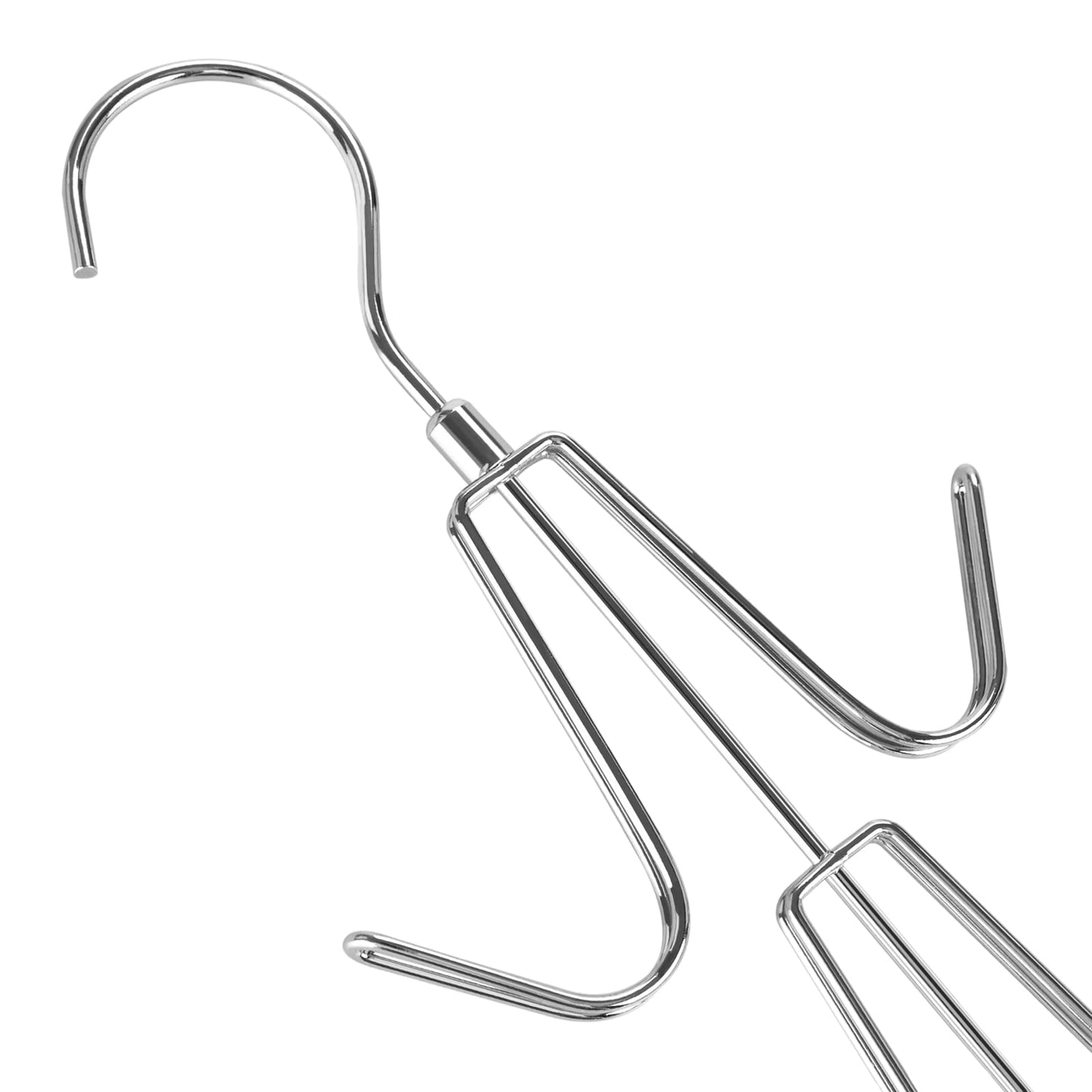 TOPIA HANGER Purse Hanger Organizer for Closet, 2-Pack Handbag Organizer Hanger, 360°Swivel Metal Purse Hooks, Bag Rack, Belt Organizer, Tie Rack, Scarf Hanger, Bag Storage Organizer, Silver