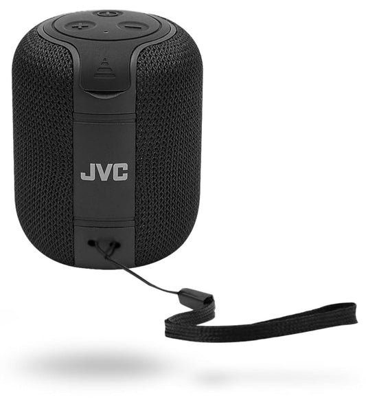 JVC Portable Gumy Wireless Speaker with Surround Sound, Bluetooth 5.3, Lightweight, TWS Capability, USB-C, up to 15-Hour Battery Life - SPSG1BTB (Black)