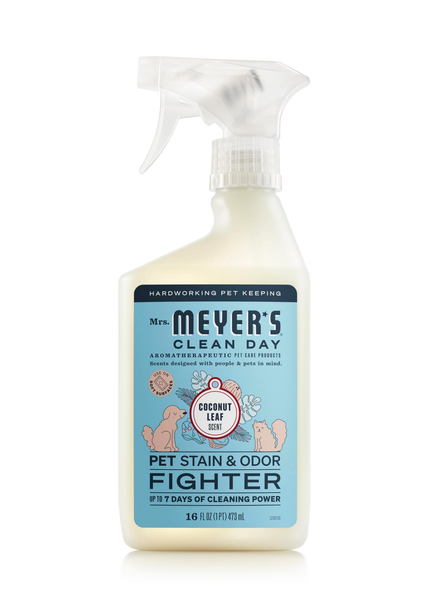 MRS. MEYER'S CLEAN DAY Pet Stain & Odor Fighter, Coconut Leaf Scent, 16oz