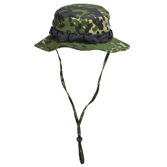 Genuine Danish Army M84 Camouflage Boonie Cap Military Headwear Wide Brim hat