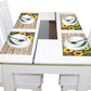 Wamika Beautiful Sunflowers Placemats Set of 6 Wood Board Florals Table Mats Spring Summer Autunm Place Mats for Kitchen Dining Decor Heat Resistant Non-Slip Washable 12 X 18 in