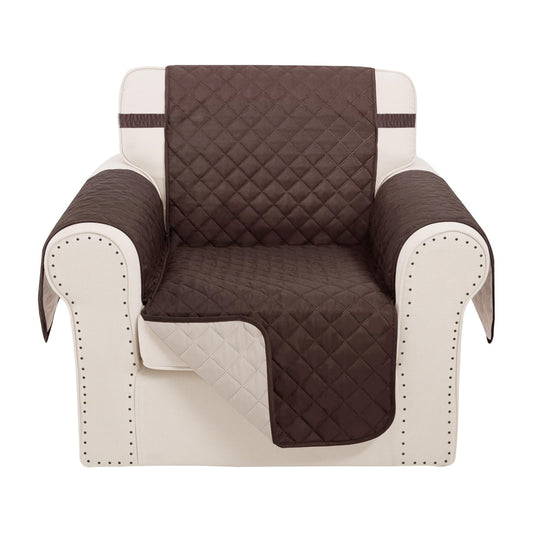 Luxshare Home Recliner Chair Covers Reversible Sofa Couch Cover for Pets Lazy Boy Furniture Protector(23''Chair,Chocolate/Beige)