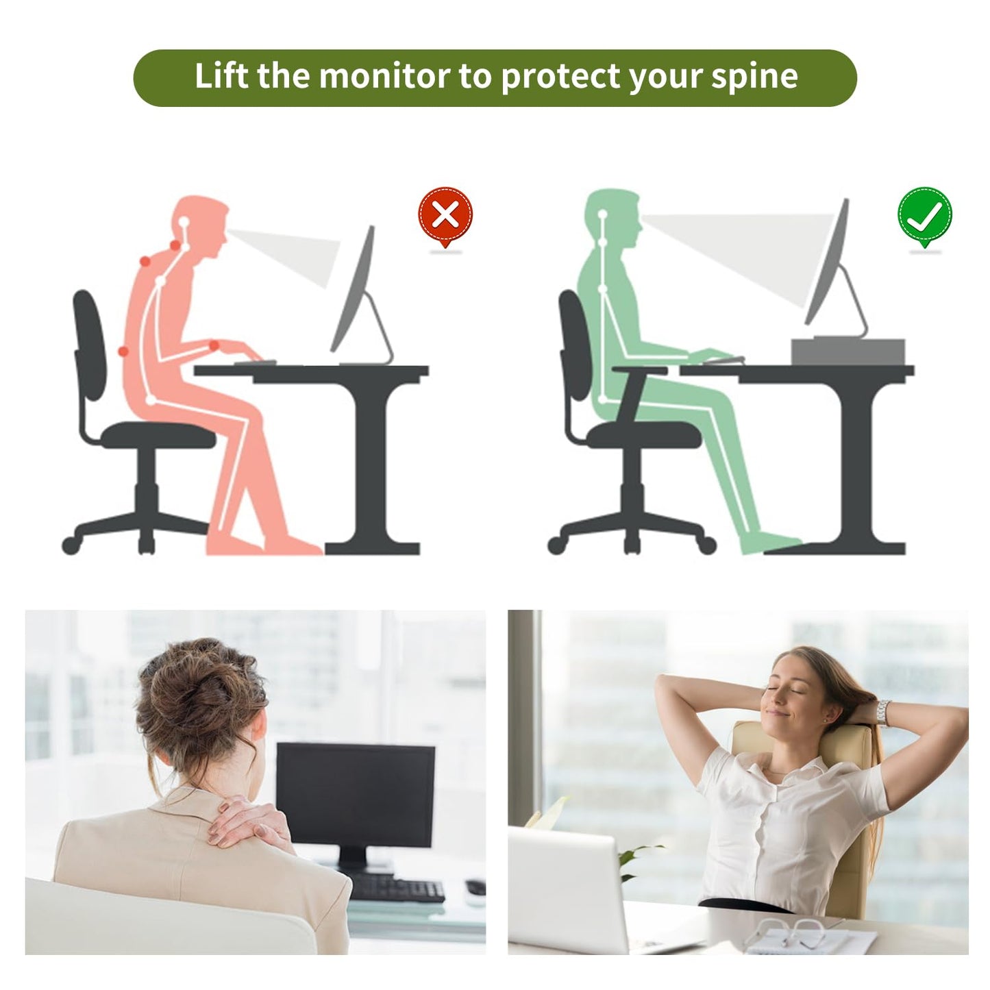 gianotter Desk Organizers and Accessories, Monitor Stand with Drawer and 2 Pen Holder, Purple Desk Accessories, Computer Stand Suitable for Offices and Dormitories (Purple)