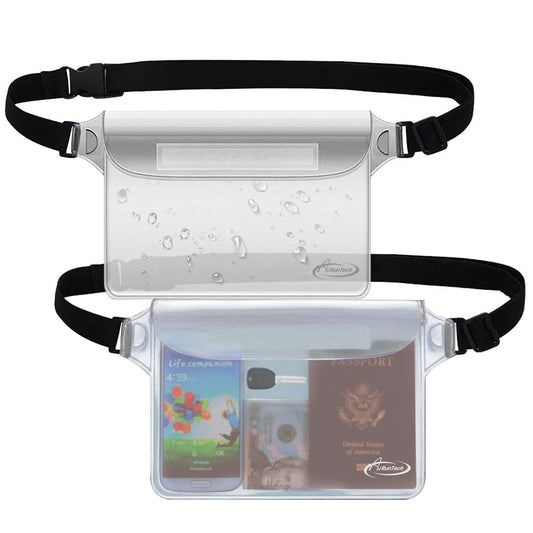 AiRunTech Waterproof Fanny Pack,Waterproof Pouch for Phone Passport Wallet Purse with Waist Strap,Floating Waterproof Bags for Travel Beach Swimming Kayaking Boating Pool Accessories
