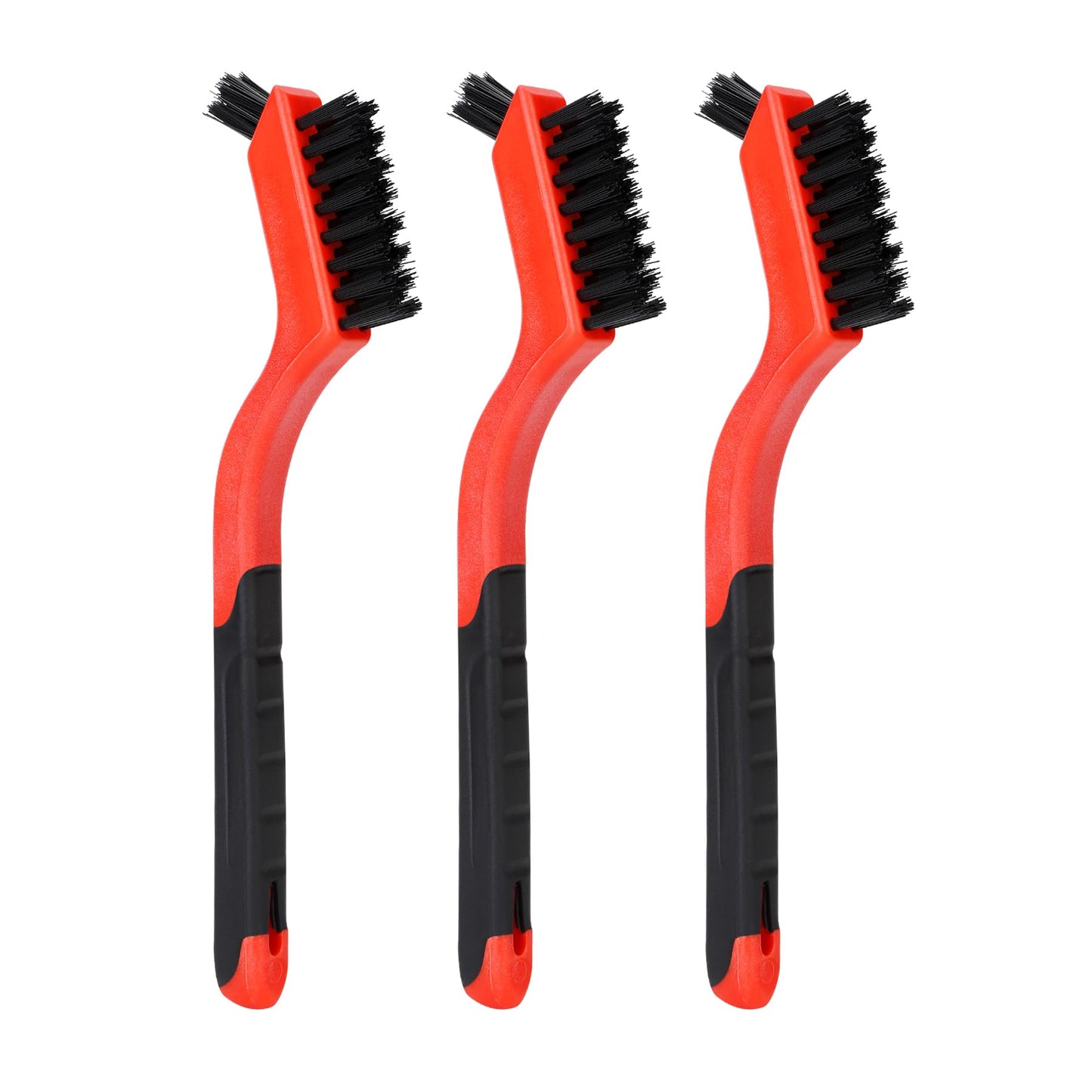 Karosom 3pcs Nylon Brushes for Cleaning, Small Cleaning Brushes for Tight Spaces, Car Detailing Brush Set for Cleaning Dust in Holes