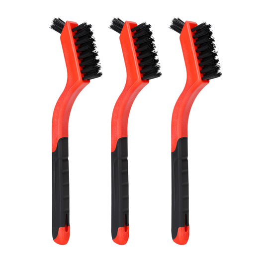 Karosom 3pcs Nylon Brushes for Cleaning, Small Cleaning Brushes for Tight Spaces, Car Detailing Brush Set for Cleaning Dust in Holes