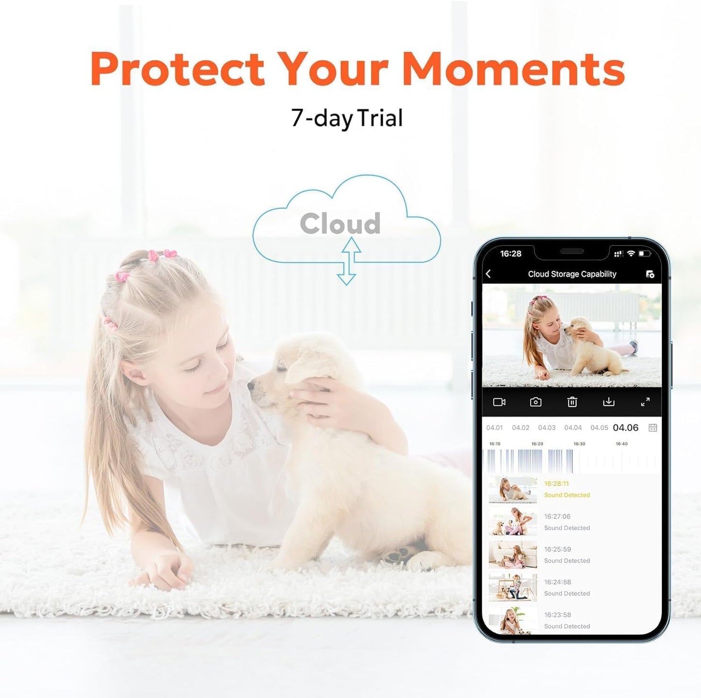 owltron Indoor Camera 2K, 360 Cameras for Home Security with Motion Detection, Baby Monitor with Phone App, 2.4G WiFi Pet Cam with Night Vision & 2-Way Audio