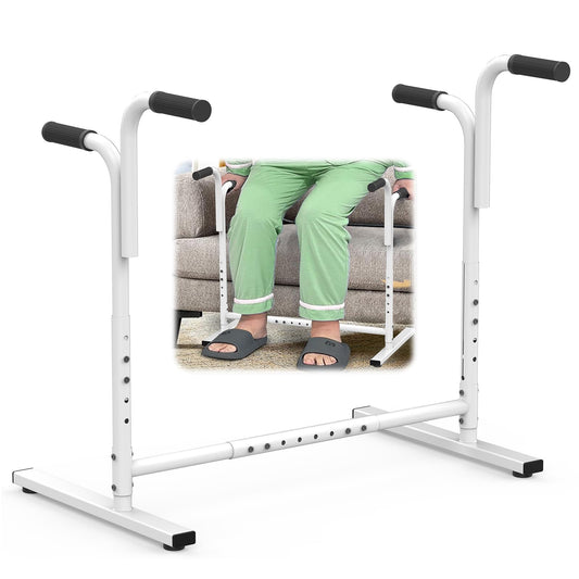 Adjustable Dual-way Handles Couch Chair Stand Assist for Seniors, Standing aid & Support Device, Chair Lift Assist Device for Elderly Mobility & Daily Living Stand to Sit(300LBs Loading, White)