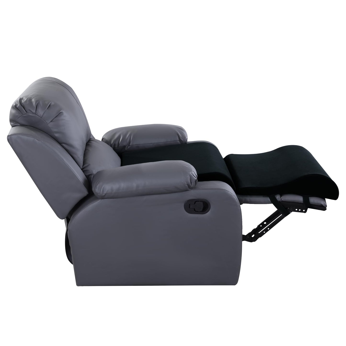 HOMBYS Foam Recliner Cushion with Leg Pillow for Elderly Large Square Seat Cushion Wave Shape Footrest for Armchairs Couch, Medium Thick & Supportive, Non-Slip Design, Black