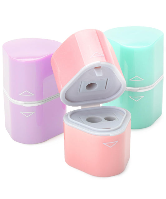 Mr. Pen- Pencil Sharpener for Colored Pencils, 3 Pack, 3 Hole, Pencil Sharpeners Manual, Handheld Pencil Sharpener