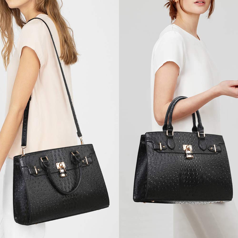 Dasein Women Handbags and Purses Ladies Shoulder Bag Top Handle Satchel Tote Work Bag with Wallet