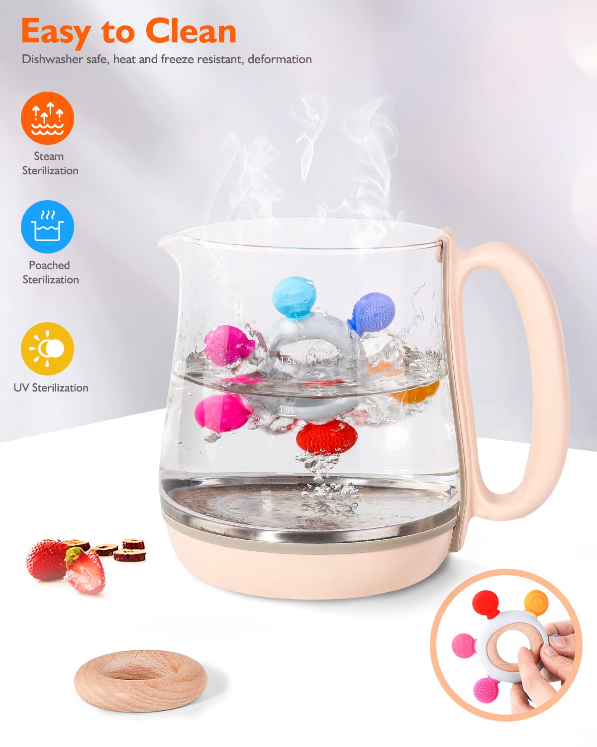 akolik Baby Teething Toys, Teething Relief Toy, BPA Free Baby Chew Toys Infant Toys Newborn Accessories, Teethers for Babies 0-3-6-9-12 Months Old Boys Girls