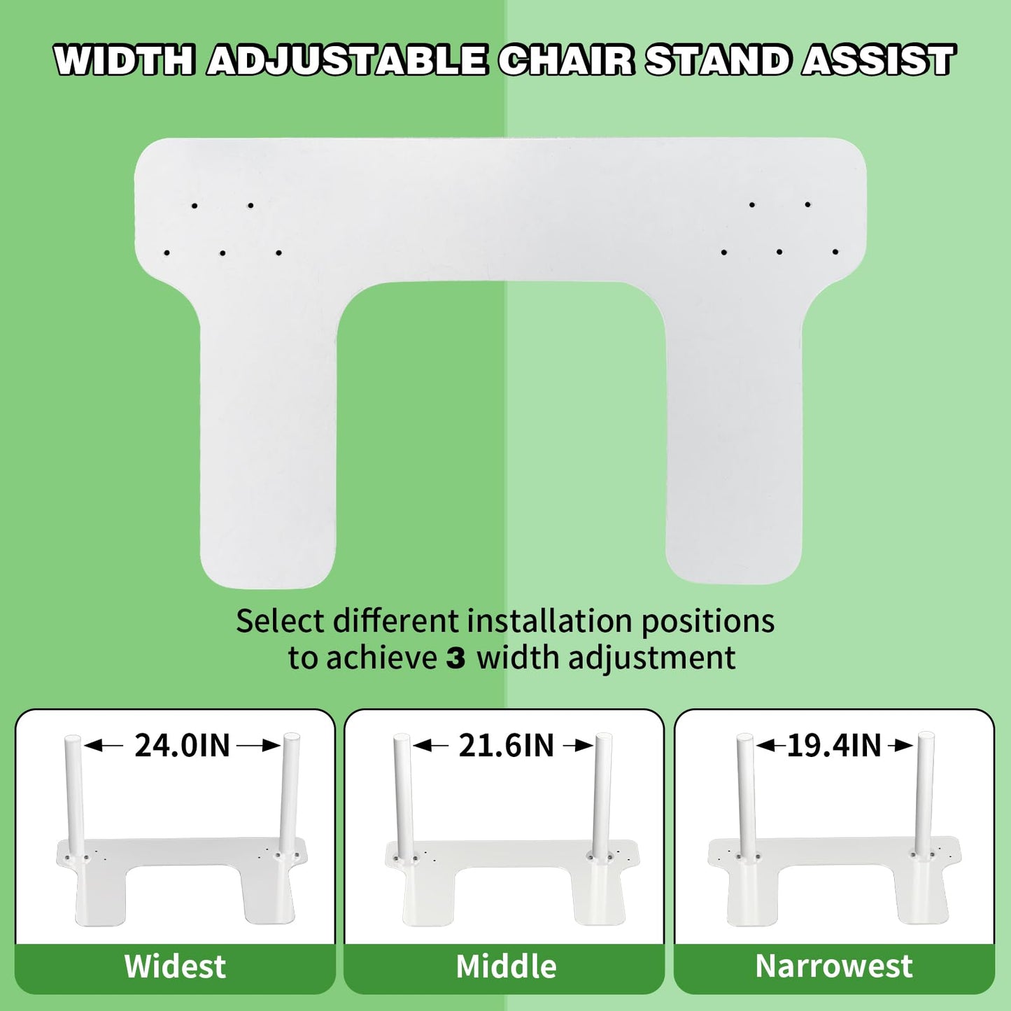 Heavy Duty Couch Stand Assist, Height & Width Adjustable Standing aid & Support Device, Chair/Sofa Stand Assist for Elderly Mobility & Daily Living Sit to Stand(400LBs Loading, White)