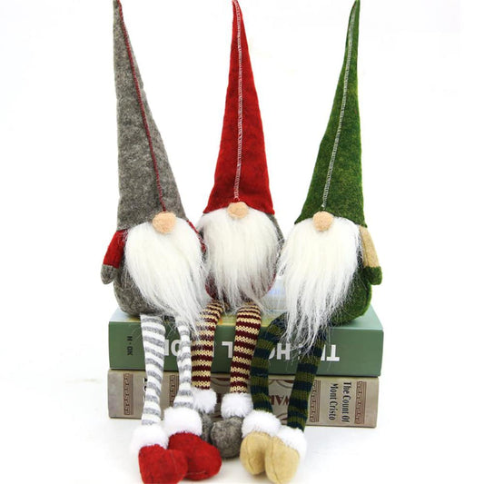 3pcs new Christmas decoration long legs Rudolph doll Christmas children gift hotel mall window decoration