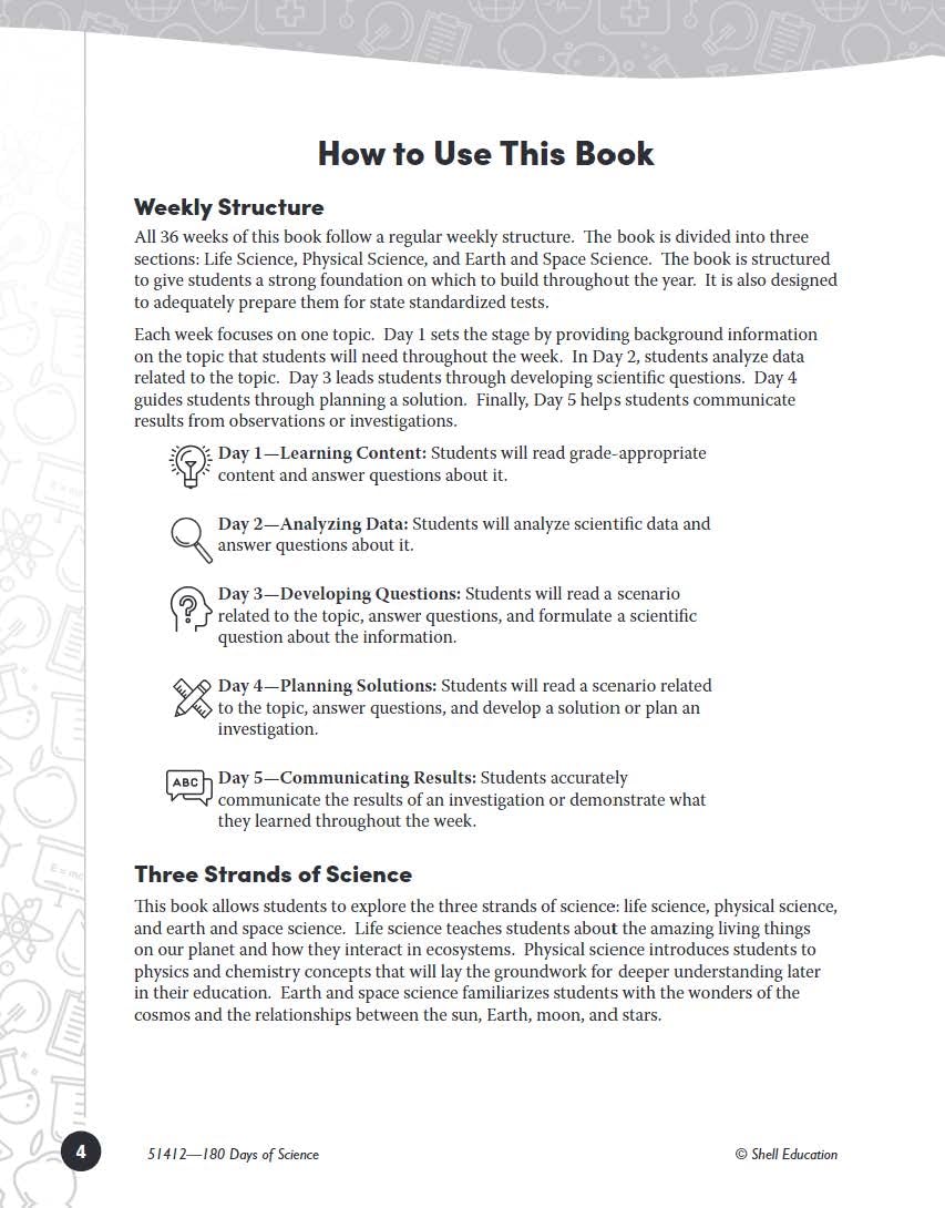 180 Days™: Science, Earth and Space Science for 6th Grade Practice Workbook for Classroom and Home, Cool and Fun Practice Created by Teachers (180 Days of Practice)