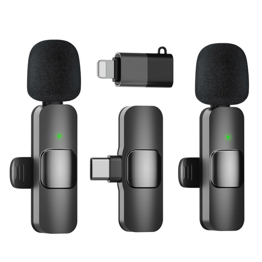 GNTOET Professional Wireless Lavalier Microphone for iPhone and Android, Plug-and-Play Noise-Reducing Mini Microphone for Video Recording, Vlog, Tiktok, YouTube and Podcasting