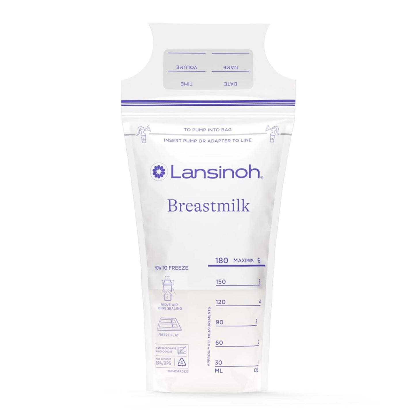 Lansinoh Breastmilk Storage Bags, 150 Count, Baby Essentials, Fast Freeze & Thaw Breast Milk Bags for Baby Bottle Feeding, Superior Strength & Stretch, 6 Ounce