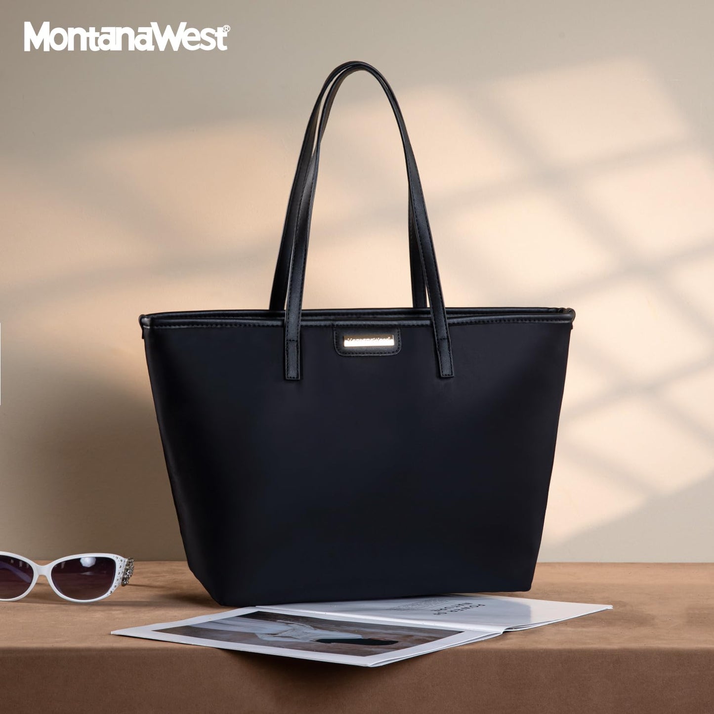 Montana West Nylon Women Tote Handbags Waterproof Shoulder Purses for Women MWC-230ABK