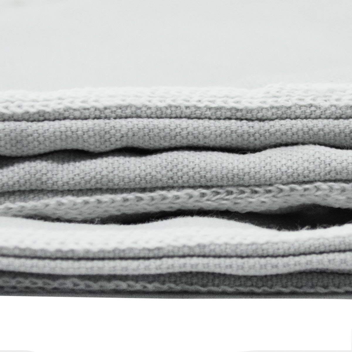 Elife Soft Square Christmas Snowflake Home Decorative Canvas Cotton Embroidery Throw Pillow Covers 18x18 Cushion Covers Pillowcases for Sofa Bed Chair (1 Pair, Grey)