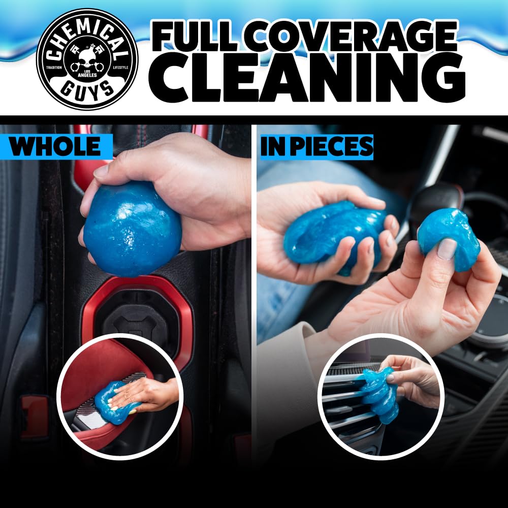 Chemical Guys Sticky Icky Car Cleaning Gel, Green Apple Scent - Detailing Gel for Vents, Keyboards, and More, 100g, 4 Pack