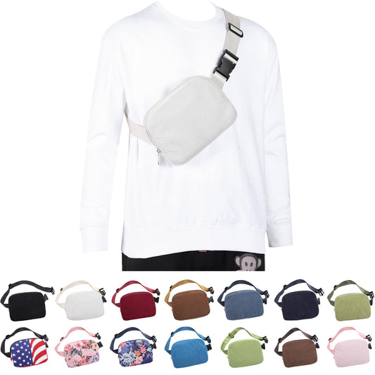 Ausion Fanny Pack Waist Bag for Men&Women Adjustable Belt Hip Bum Bag Fashion Water Resistant Hiking Waist Bag for Traveling Casual Running Hiking Cycling