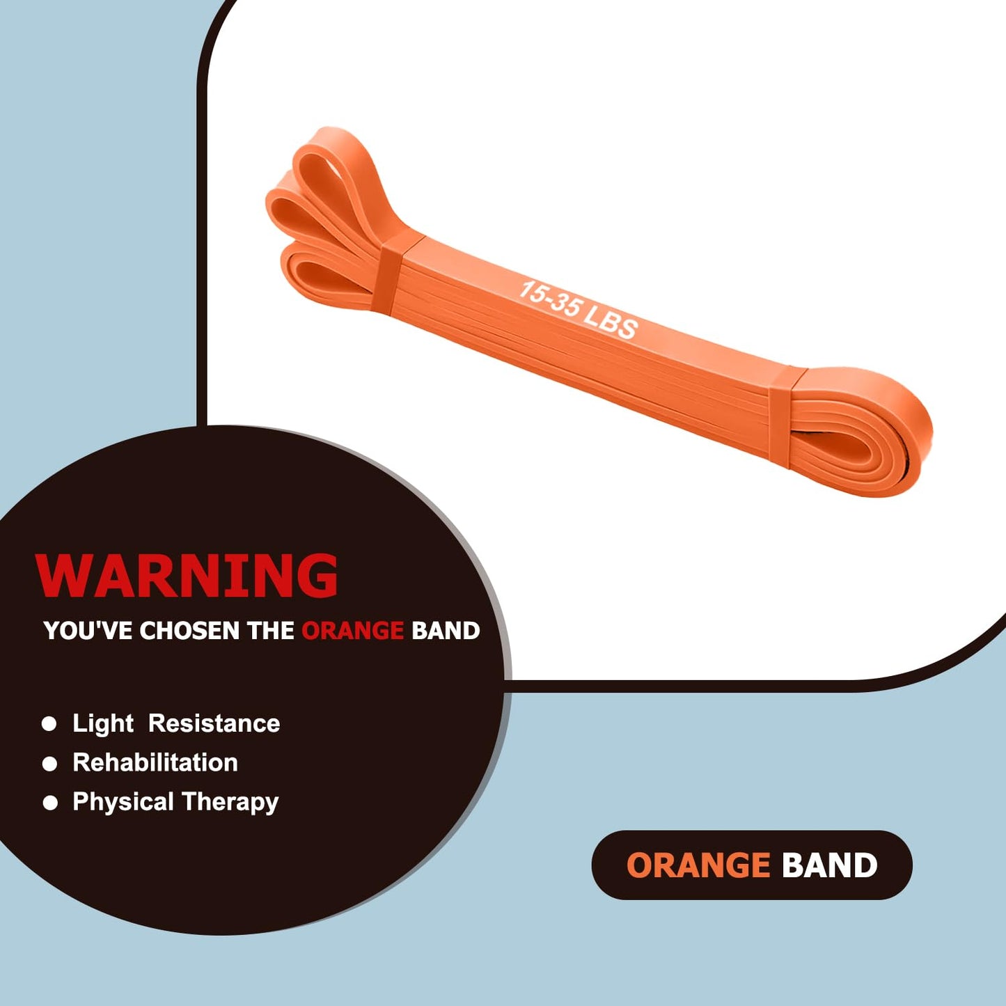 ROSAPOAR Resistance Band Pull up Band Fitness Exercise Bands Natural Latex for Workout Body Stretch Powerlifting Band Fitness Sport Training at Home/The Gym - Light Orange