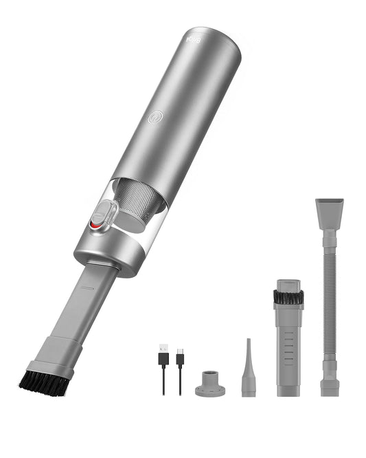 Brigii Mini Handheld Vacuum Cordless, 3 in 1-Car Vacuum & Air Duster & Hand Pump, 3 Kinds of Crevice Nozzles for Small Spaces, Crevices, Portable Rechargeable Cleaner-M1