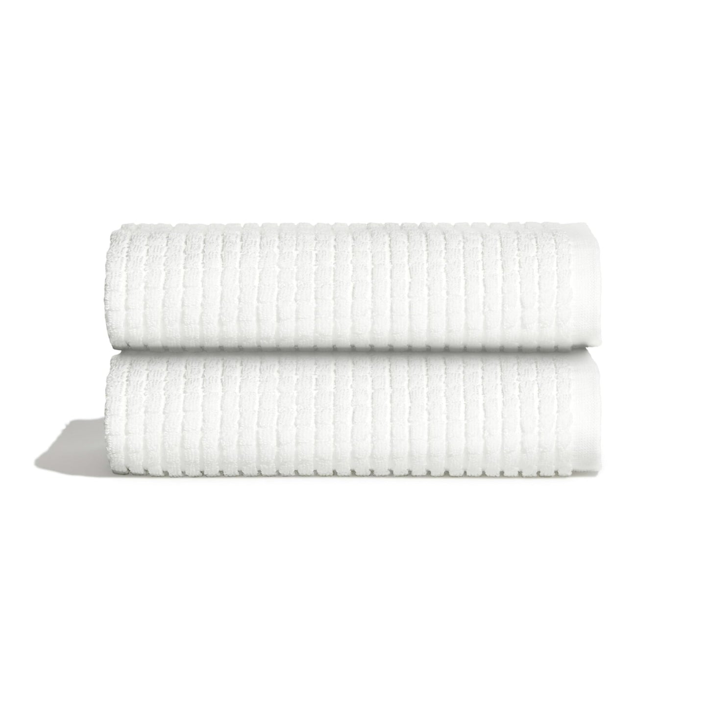 ONSEN Terry Cotton Towels (White, 4X Face Towels) - Quick Drying, Lightweight, and Space Saving Design