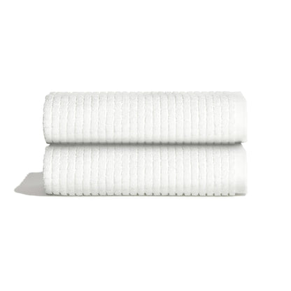 ONSEN Terry Cotton Towels (White, 4X Face Towels) - Quick Drying, Lightweight, and Space Saving Design