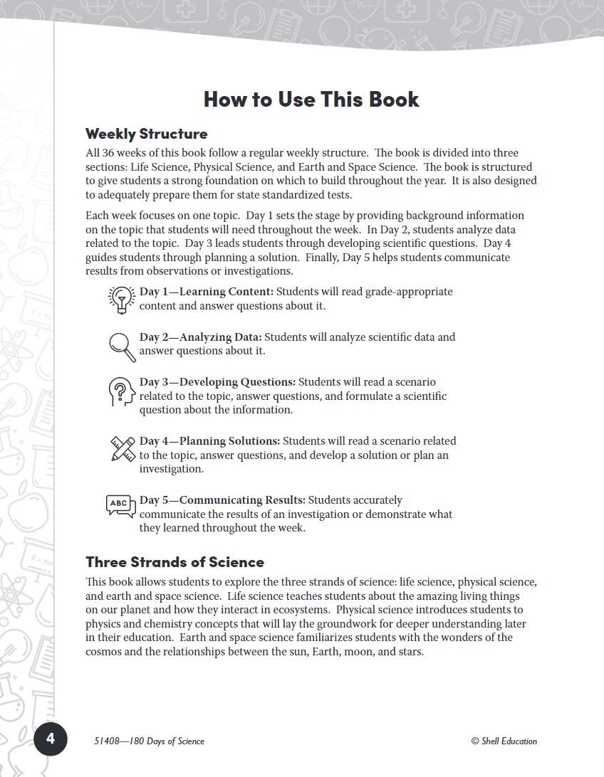 180 Days™: Science, Earth and Space Science for 2nd Grade Practice Workbook for Classroom and Home, Cool and Fun Practice Created by Teachers (180 Days of Practice)