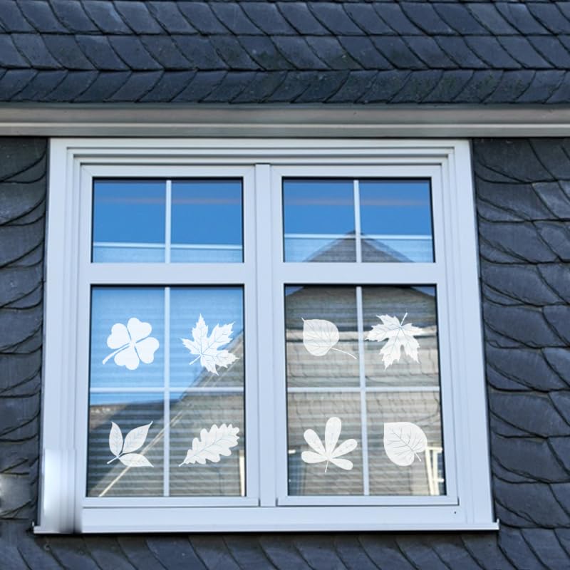 26pcs Leaf Window Strike Prevention Stickers Anti-Collision Window Clings Prevent Bird Strikes on Glass Static Cling Window Decals