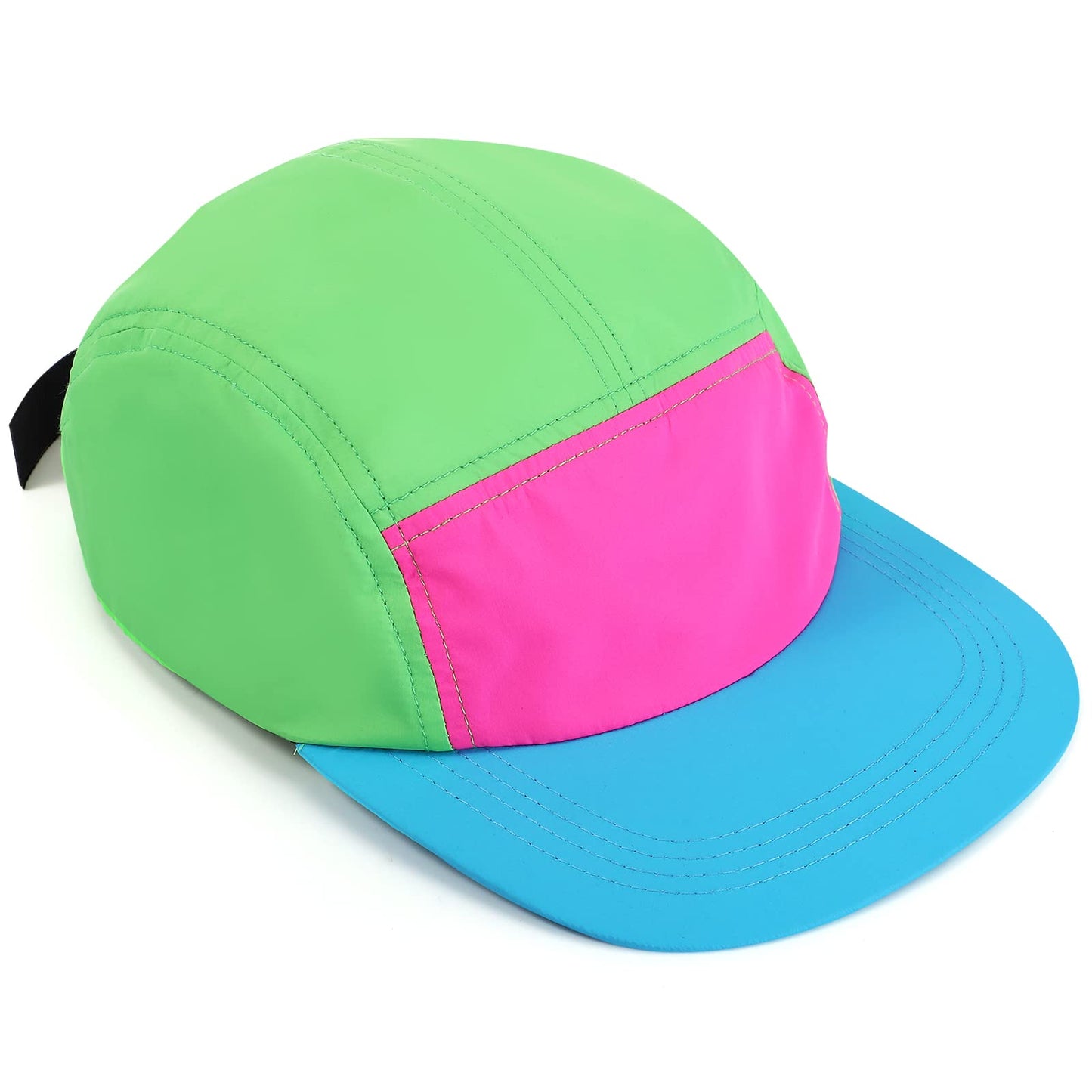 Cindeer 80s 90s Neon Hat Nylon Cap Retro Adjustable Cap for Women Men 80s Costumes Accessories 90s Theme Party