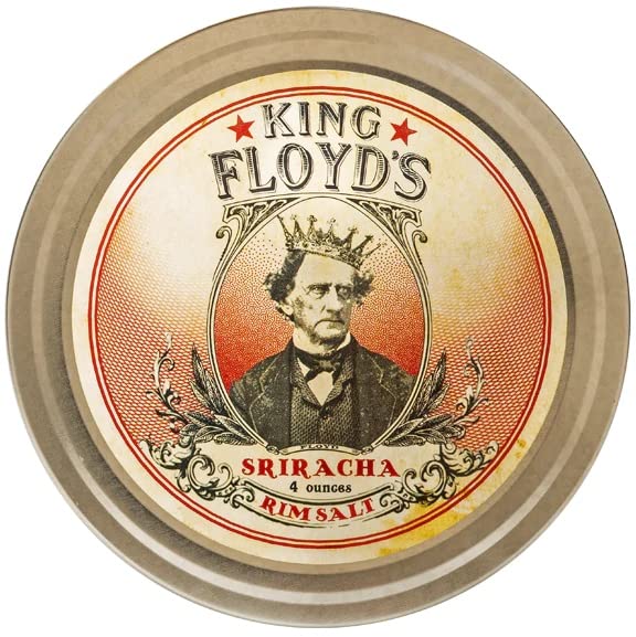 King Floyd's Sriracha Blend Rimming Salt, A+ Blend of Spices and Salt, Dress up your Margaritas and Palomas and kick it up a notch with this Beautiful and Delightful Addition, 4.0 oz Tin